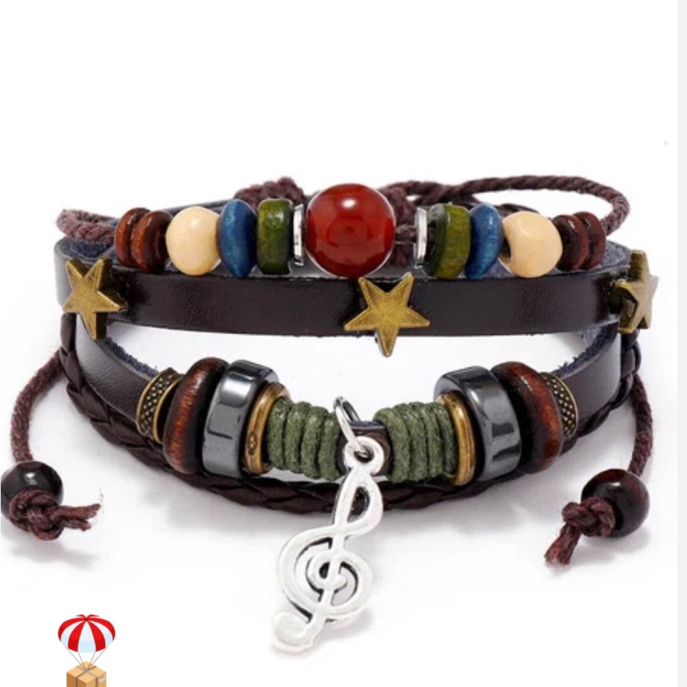 Unisex leather bracelet